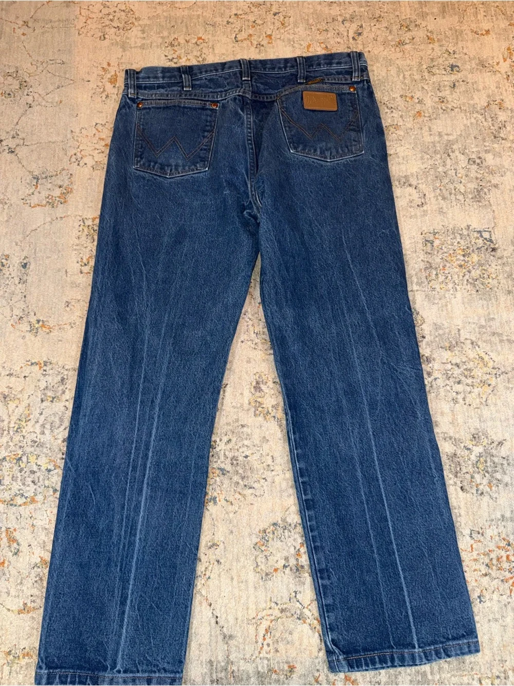 Wrangler Men's Dark Blue Relaxed Straight Jeans 36x30 A138